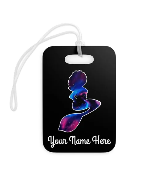 Free personalized mermaid luggage tag